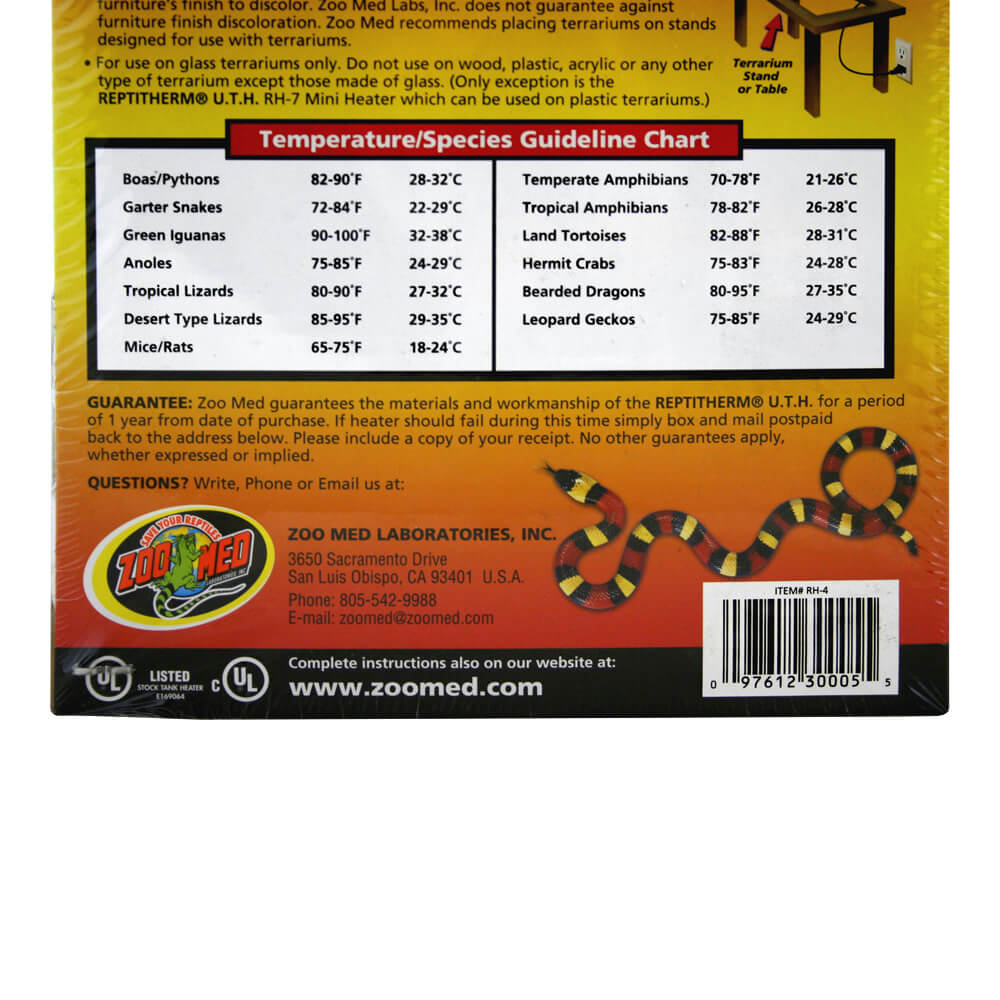 Reptitherm Under Tank Heater 1020 Gallon 6x8" Lambert Vet Supply