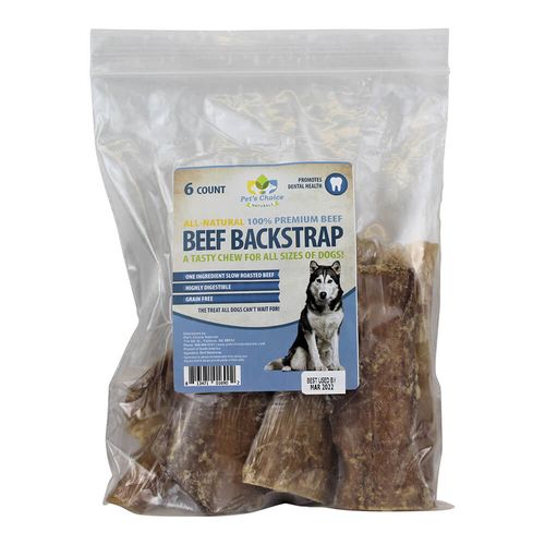 Pet's Choice Beef Backstrap 6" Dog Chew 6 pack