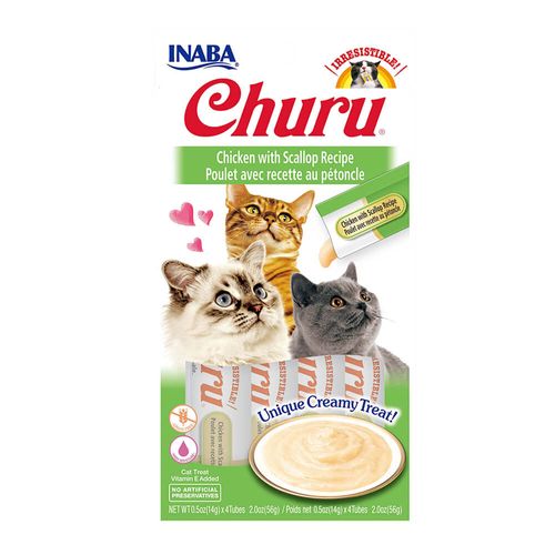 Inaba Churu Creamy Chicken & Scallop Cat Treat