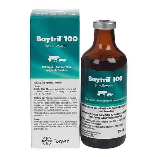 Baytril 250  Injectable Solution Rx