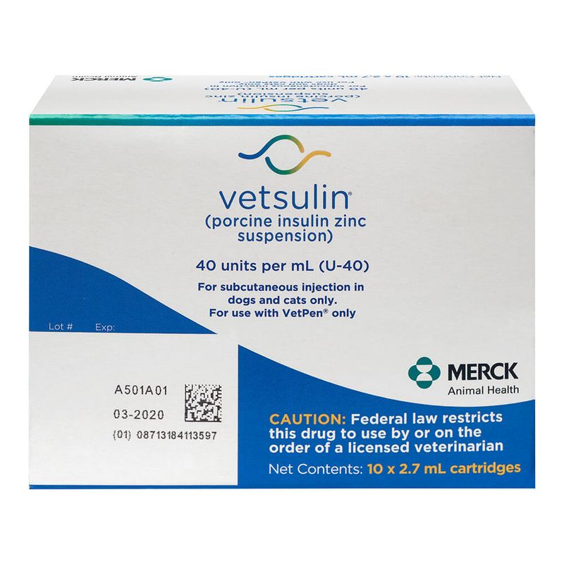 Rx Vetsulin 40u/ml 2.7ml, 10pk Lambert Vet Supply Dog, Cat, Horse