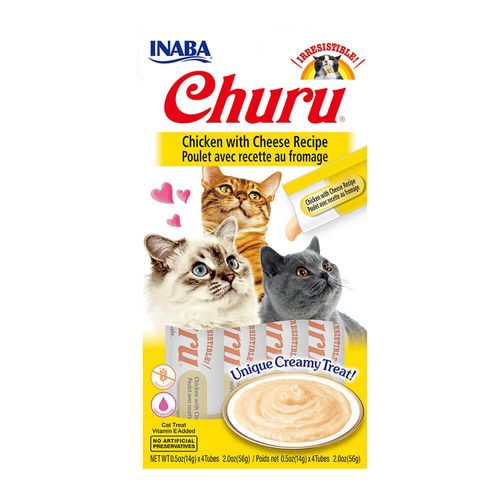 Inaba Churu Creamy Chicken w/ Cheese Cat Treat w/ Vitamin E