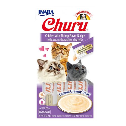 Inaba Churu Creamy Chicken w/ Shrimp Cat Treat w/ Vitamin E