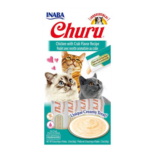 Inaba Churu Creamy Chicken w/ Crab Cat Treat w/ Vitamin E