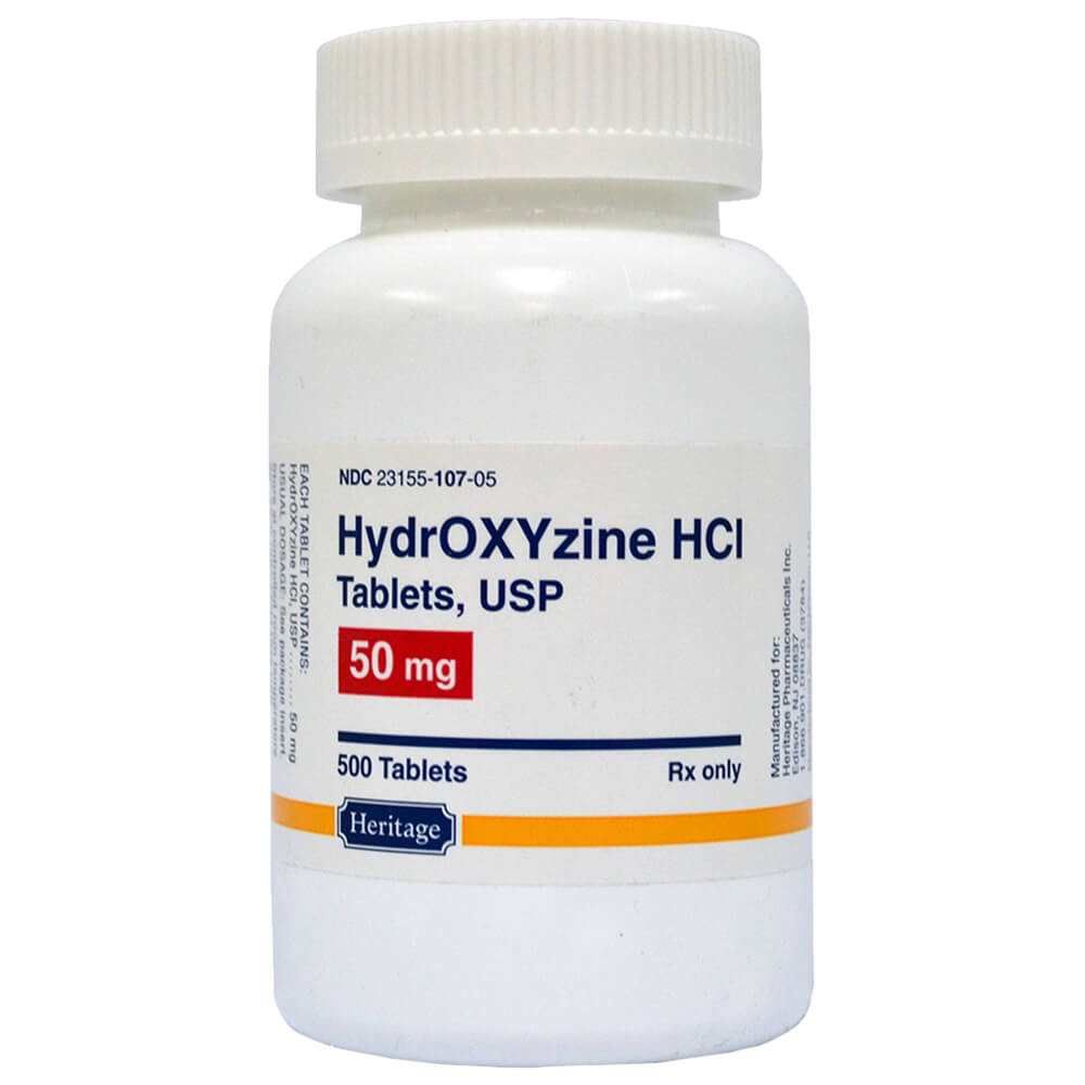 Hydroxyzine HCL Rx, 50 mg X 500 Tablets - Lambert Vet Supply | Dog, Cat ...