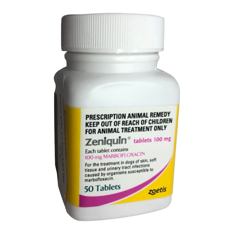 Rx Zeniquin for Dogs and Cats, 100mg x 50 tabs Lambert Vet Supply