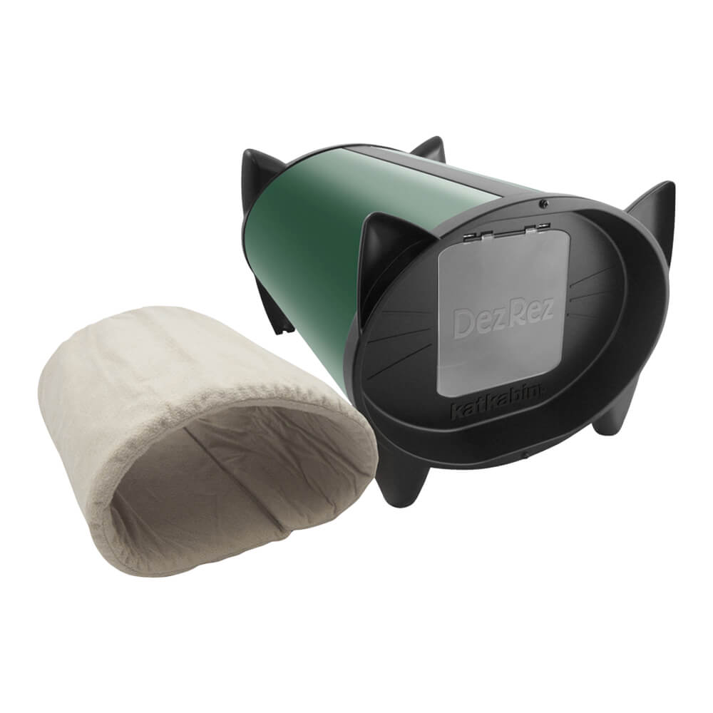 KatKabin Premium Combination Cat House, Forest Green Lambert Vet