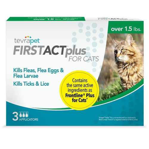 TevraPet FirstAct Plus for Cats Over 1.5 lbs 3 doses