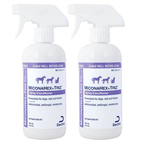 Miconahex+ Triz Spray for Dogs Cats and Horses 16 fl oz 2pk