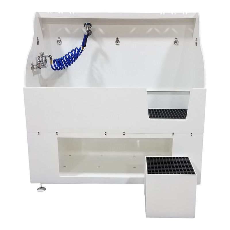 Grooming Tub 48", Faucet Left Lambert Vet Supply Dog, Cat, Horse