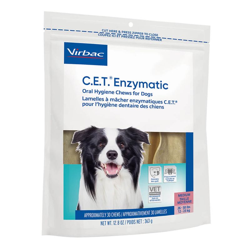 C.E.T. Enzymatic Oral Chews for Dogs 2650lbs, 30 Ct Lambert Vet Supply Dog, Cat, Horse