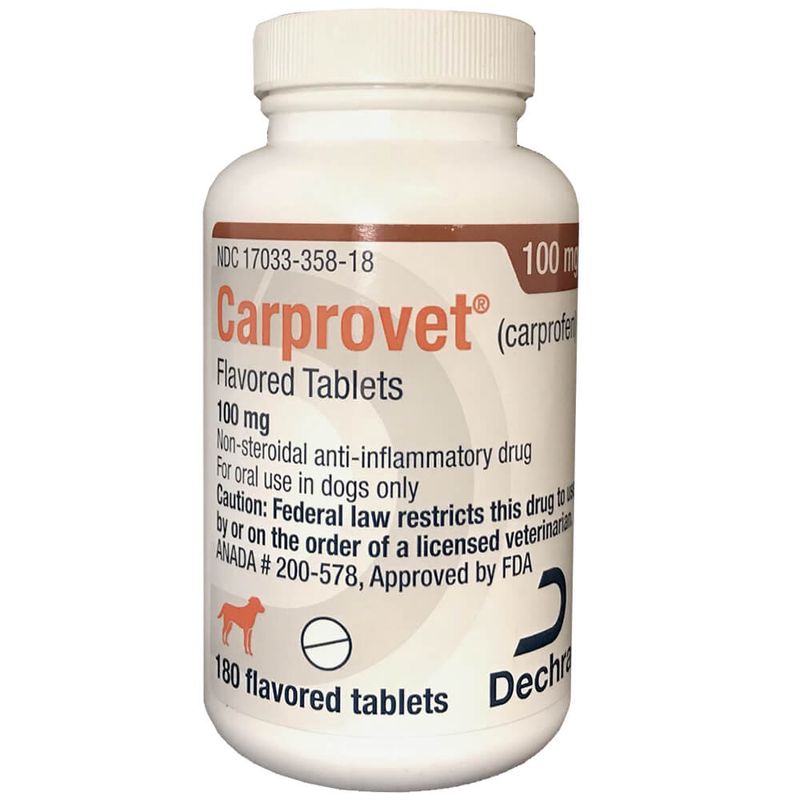 Rx Carprovet (Carprofen) Chewable Tablets for Dogs ONLY, 100mg 180 ct Lambert Vet Supply Dog