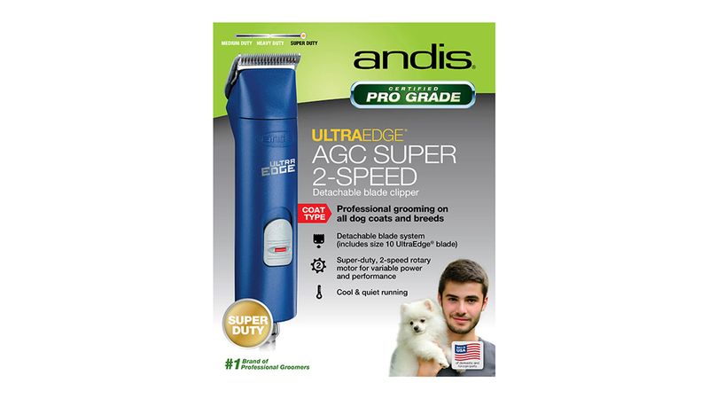 Andis UltraEdge AGC Super 2-Speed Detachable Blade Clipper, Blue