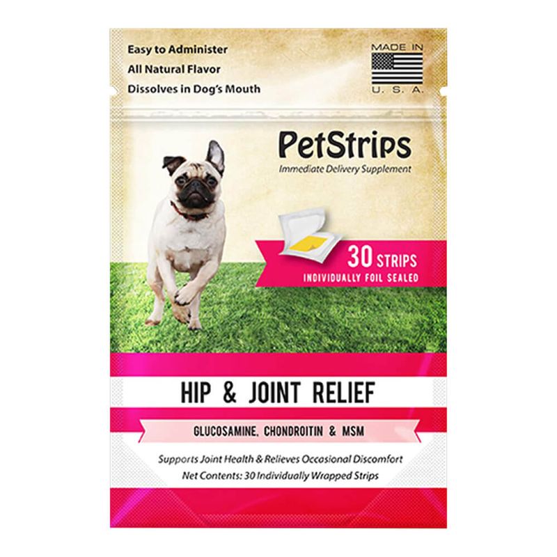 PetStrips Hip & Joint Relief for Dogs, 30 Strips Lambert Vet Supply Dog, Cat, Horse, Kennel