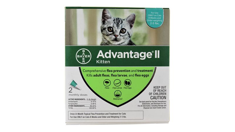 Advantage II Kittens Under 5 lbs 2 Pack Turquoise Lambert Vet