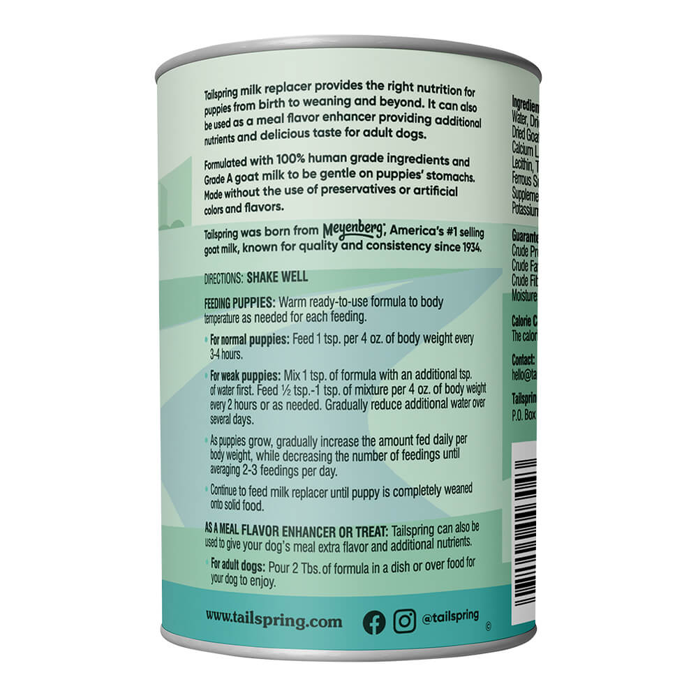 Tailspring Milk Replacer, Puppy Liquid, 12oz Pet Supplies 4 Less