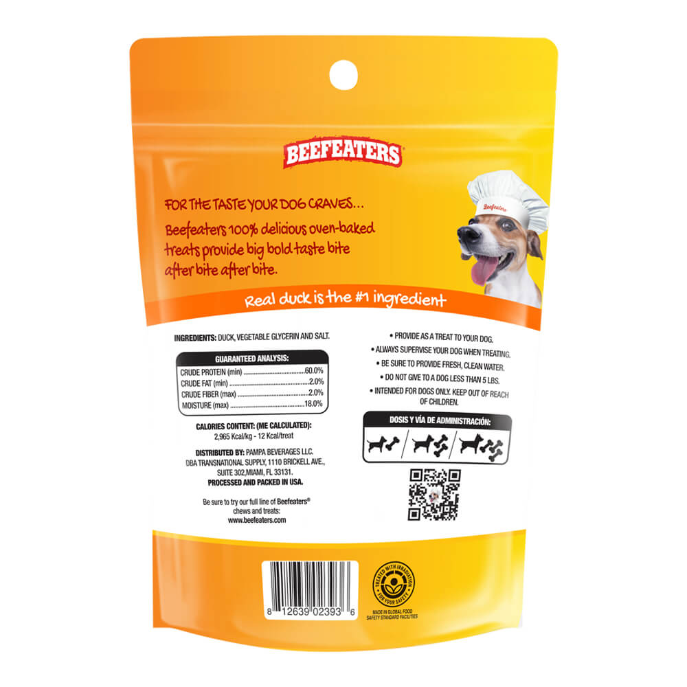 Beefeaters Duck Jerky Strips, 8oz - Pet Supplies 4 Less