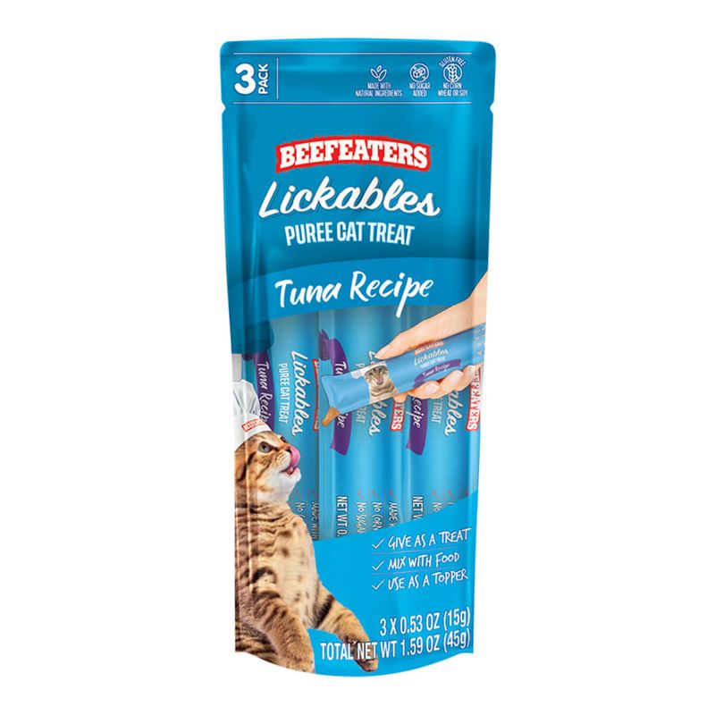 Beefeaters Puree Cat Treat, Tuna, 3ct Lambert Vet Supply Dog, Cat