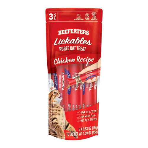 Beefeaters Puree Cat Treat Chicken 3ct