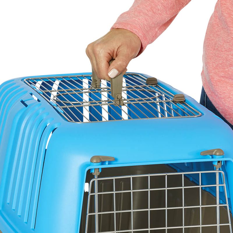 Spree 24" Double Door Travel Carrier, Blue Pet Supplies 4 Less