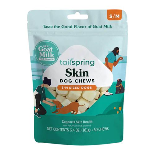 Dog Skin Tailspring Chews 60ct S/M 6.4oz