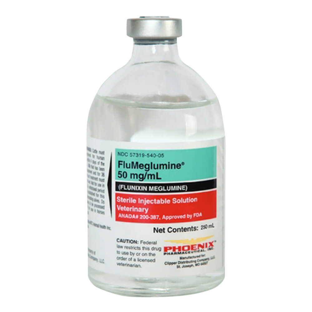 Rx Flunazine 50mg/ml (Flunixin Meglumine) x 250ml, AntiInflammatory