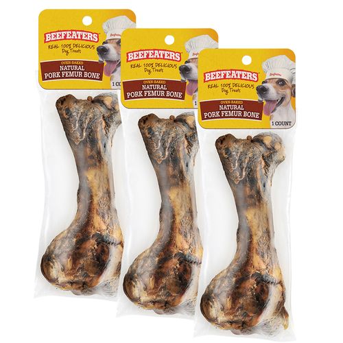 Beefeaters Natural Pork Femur Bone 3pk