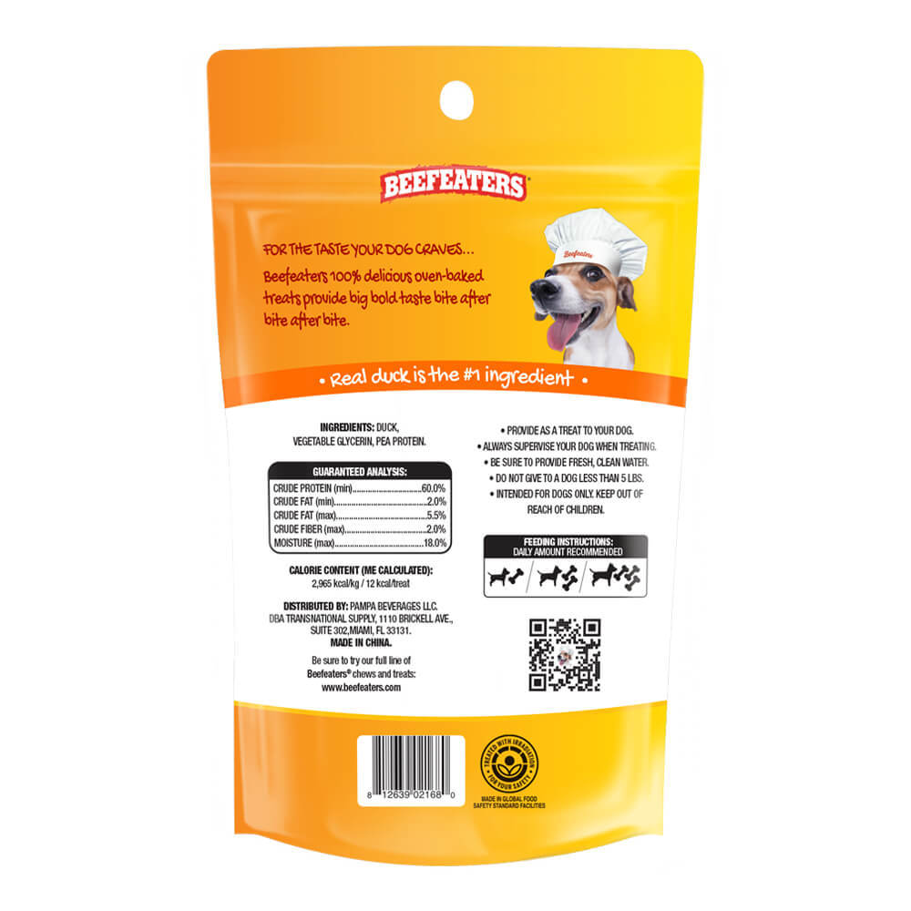 Beefeaters Duck Jerky Strips, 3oz, 6pk Lambert Vet Supply Dog, Cat