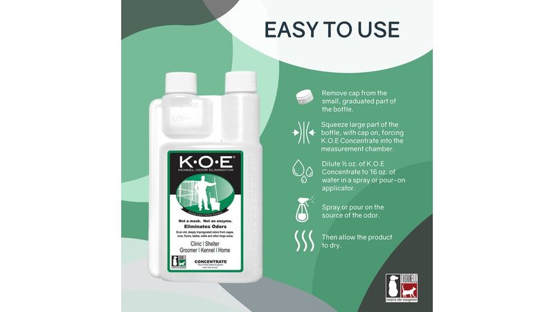 Dog kennel odor clearance eliminator