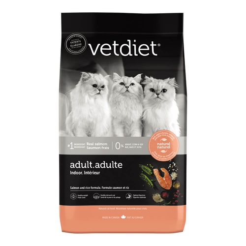 Vetdiet Salmon and Rice Dry Adult Indoor Cat Food 7 lb