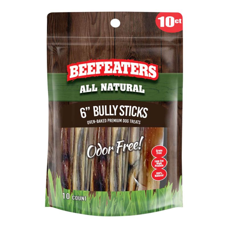 Beefeaters 6" Bully Stick, 10ct Lambert Vet Supply Dog, Cat, Horse