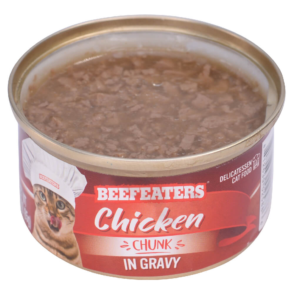 Beefeaters Cat Food Chicken Chunk Gravy 3oz 24ct Lambert Vet Supply Dog Cat Horse Kennel Vet Supplies