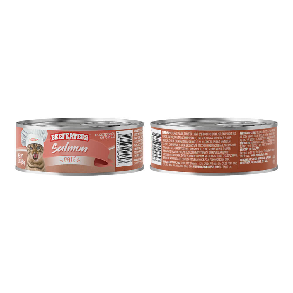 Beefeaters Cat Food Salmon Pate 3oz 24ct Lambert Vet Supply