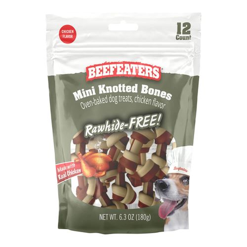 Beefeaters Rawhide Free Mini Knotted Bone 12ct
