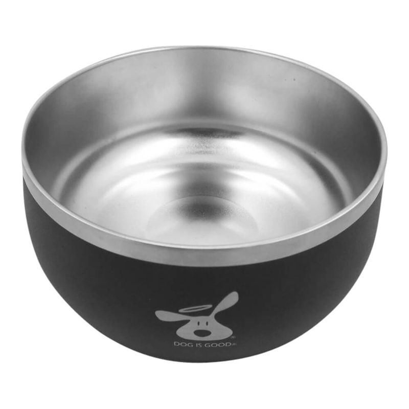 Dog Bowl Black, Stainless Steel, Large Lambert Vet Supply Dog, Cat