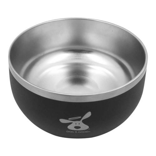 Dog Bowl Black Stainless Steel Medium