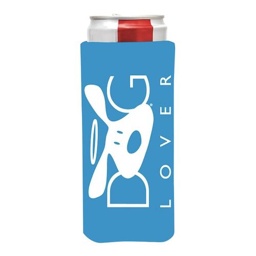 Slim Koozie Dog Lover Turquoise