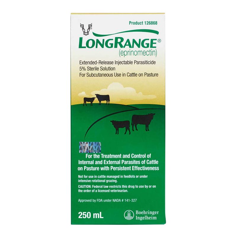 Rx LongRange ERI Injectable Dewormer, 250ml Lambert Vet Supply Dog