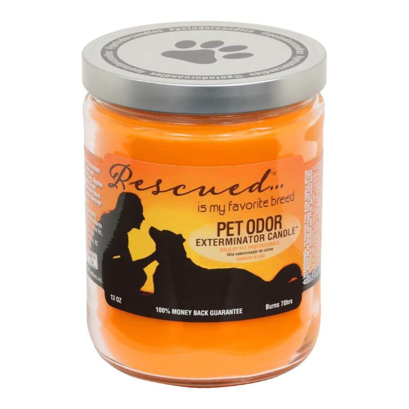 Pet Odor Exterminator Candle, Rescued, 13oz Lambert Vet Supply Dog