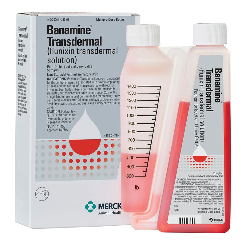 Rx Banamine Transdermal for Cattle, 250mL - Pet Supplies 4 Less