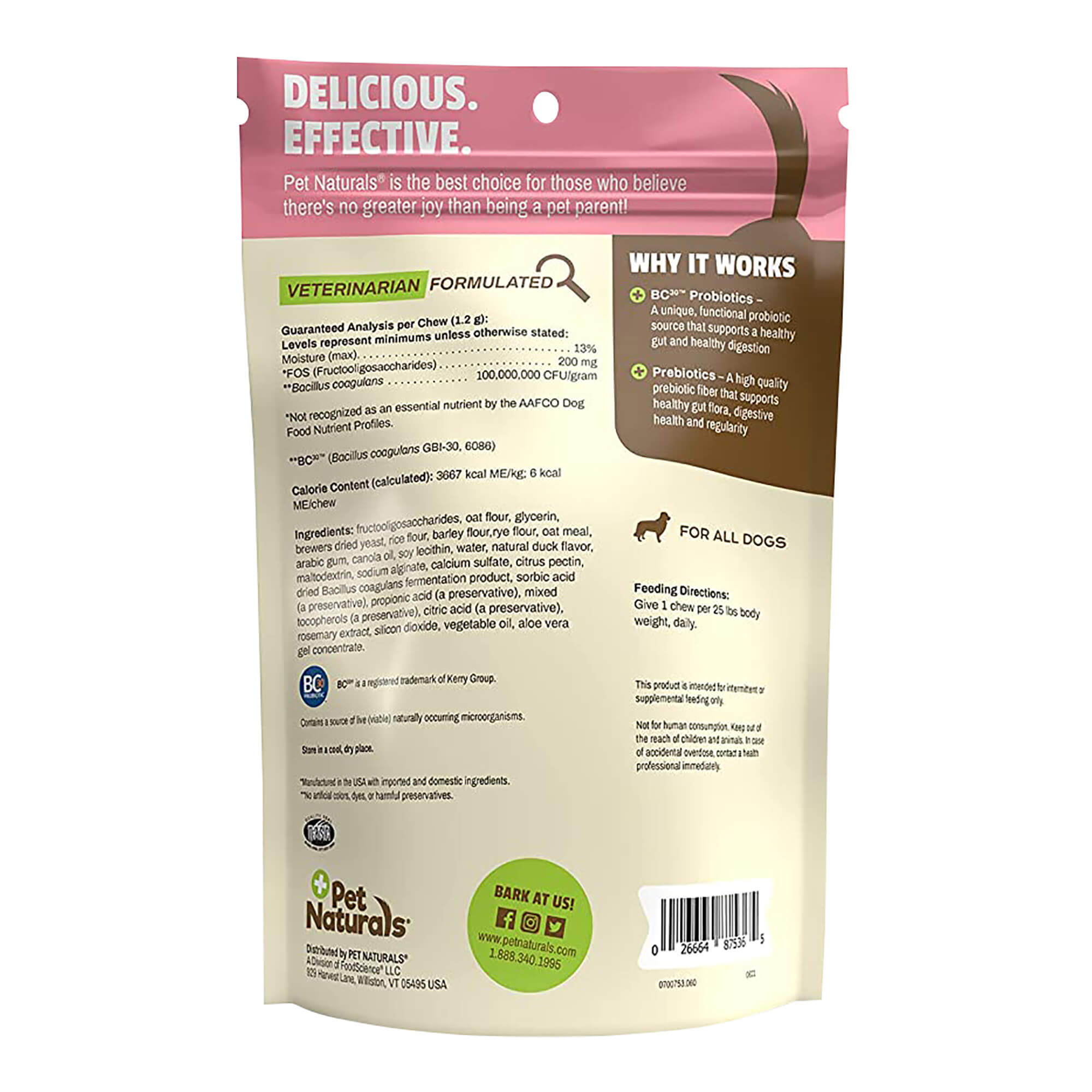 Pet Naturals Daily Probiotic Chew for Dogs, 60ct Lambert Vet Supply