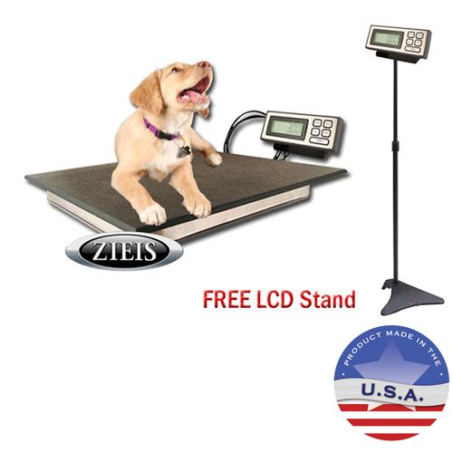 Kennel Vet Pet Scale w/ Big Top 19"x16" DURA+LCD Stand 150 lb. Capacity