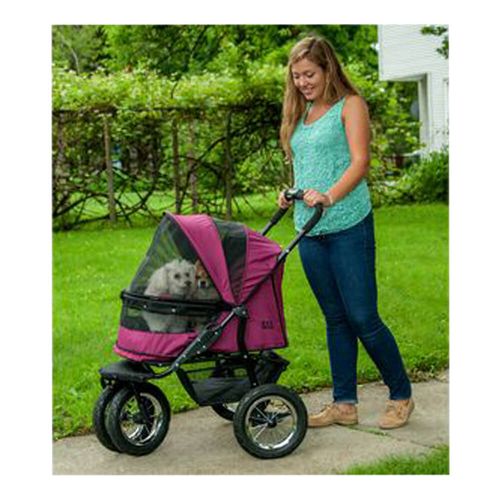 No-Zip Double Pet Stroller Boysenberry