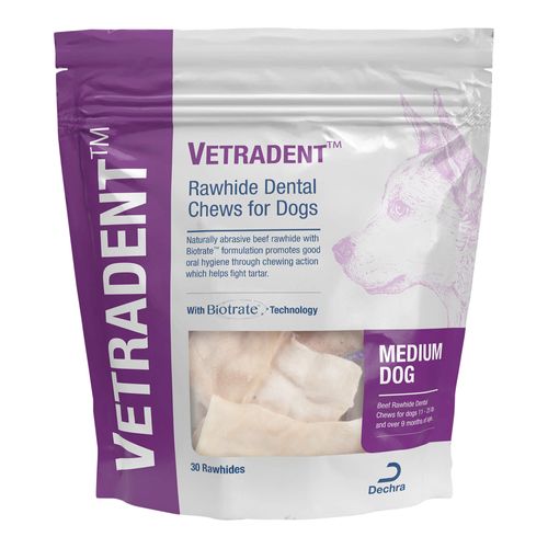 Vetradent Beef Rawhide Dental Chews for Dogs