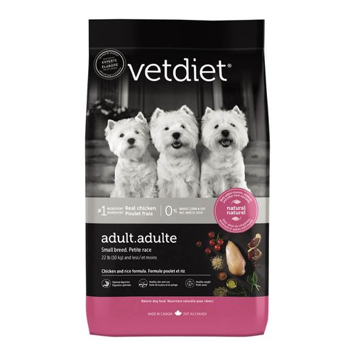 Vetdiet Chicken and Rice Dry Adult Small Breed Dog Food