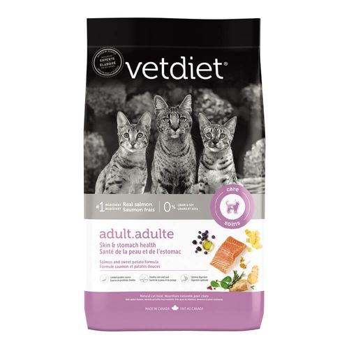 Vetdiet Care Skin & Stomach Health Salmon and Sweet Potato Dry Adult Cat Food