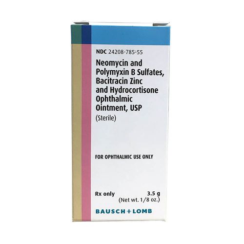 Rx Neo/Poly/Bac w/ Hydrocortisone Ophthalmic Ointment, 3.5gm