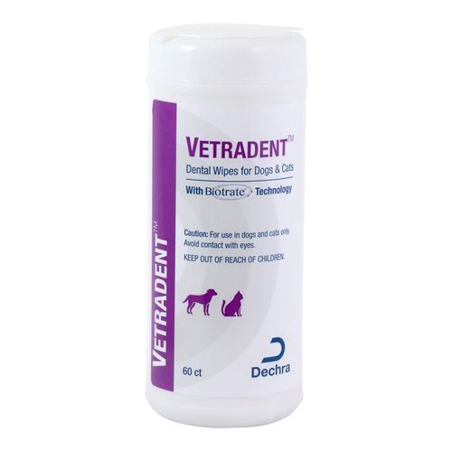 Vetradent Dental Wipes, 60 ct