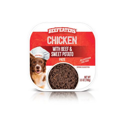 Beefeaters Chicken with Beef and Sweet Potato Pate, 3.5oz, Case of 96