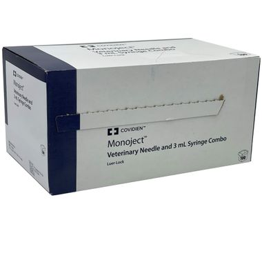 Monoject Syringe & Monoject Needle 3cc LL/22g x 3/4" Box